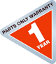 1 Year Parts Only Warranty